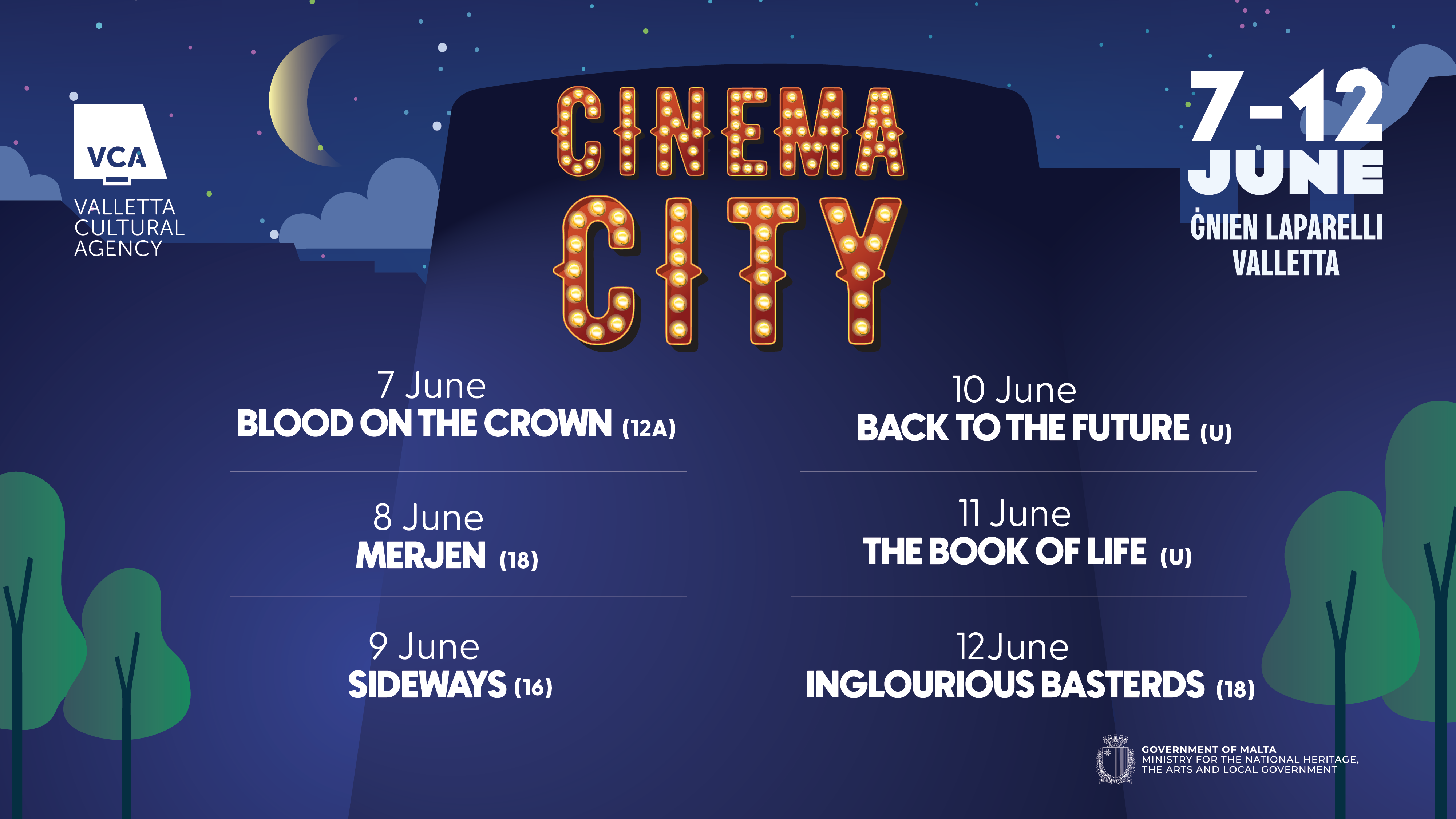 Six-day open air Cinema in Valletta