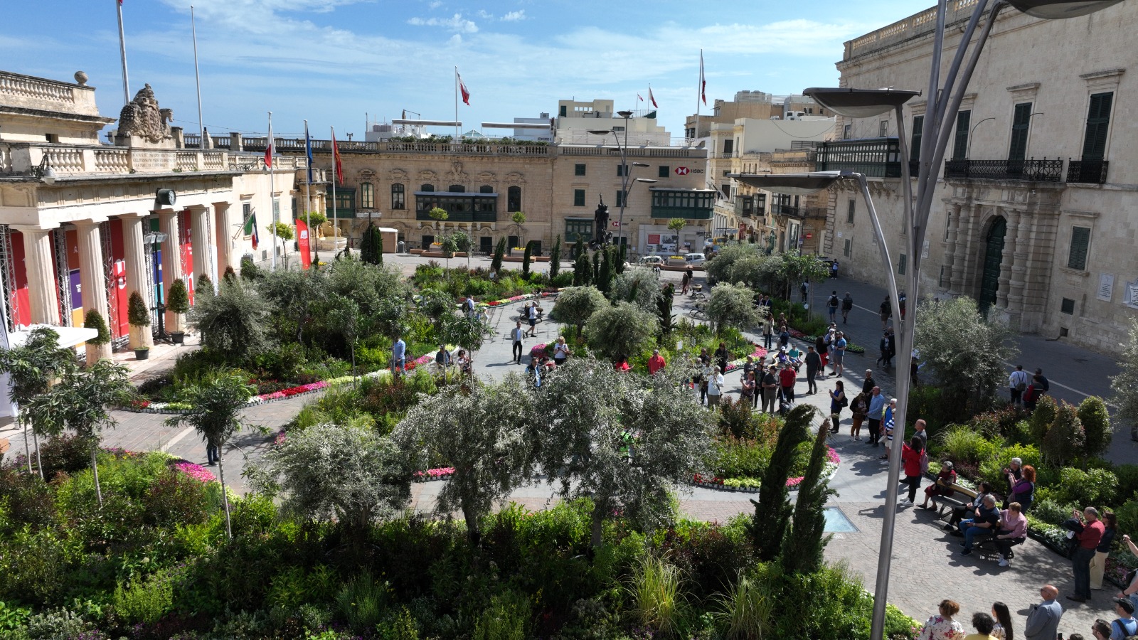 A photo showing the Valletta Green Festival in St George's Square