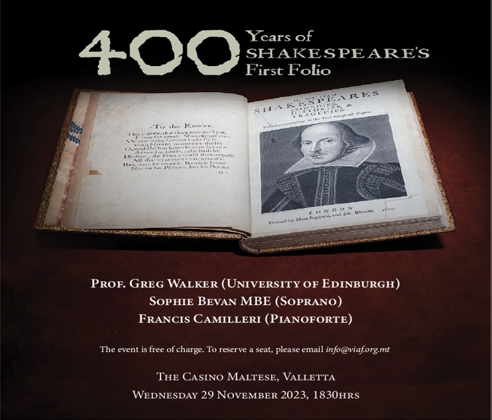 L-400 Anniversarju tal-Ewwel Folio ta’ Shakespeare