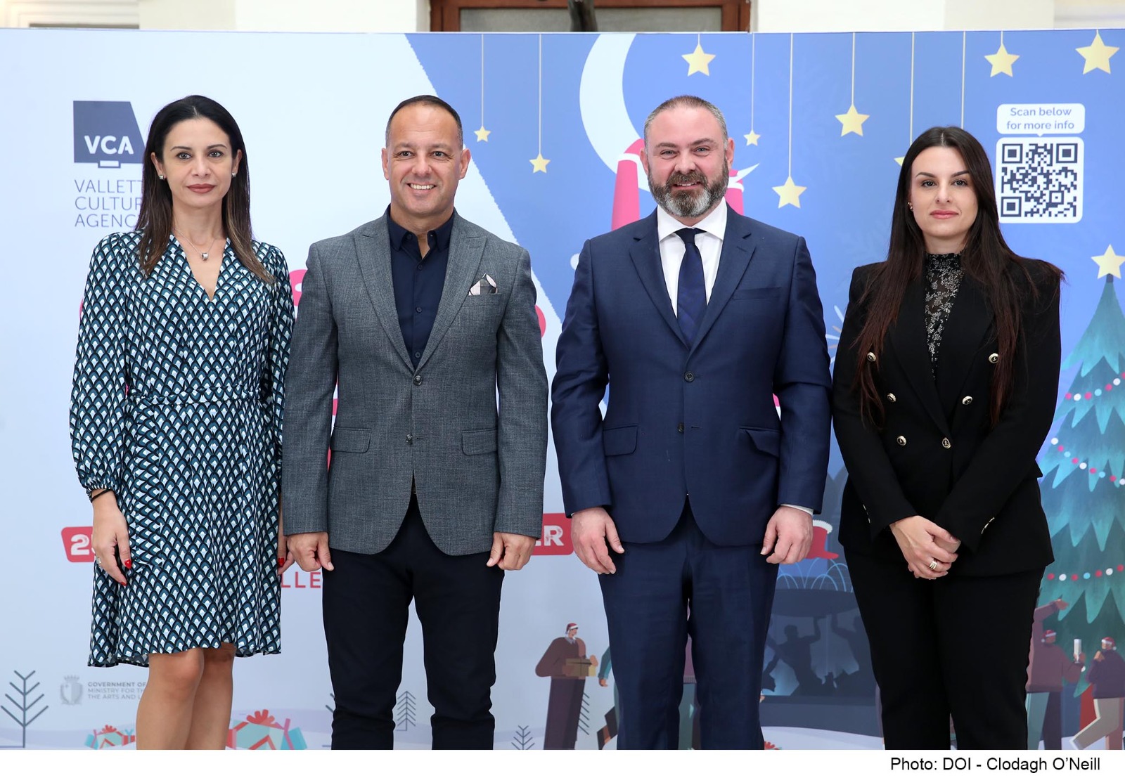 A photo showing the speakers during a press launch at the Valletta Design Cluster