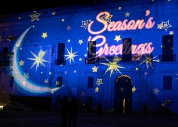 Christmas projections light up St George’s Square