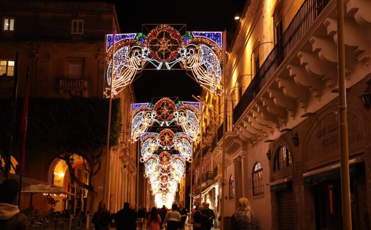 An image showing Christmas lights during Christams in the Capital