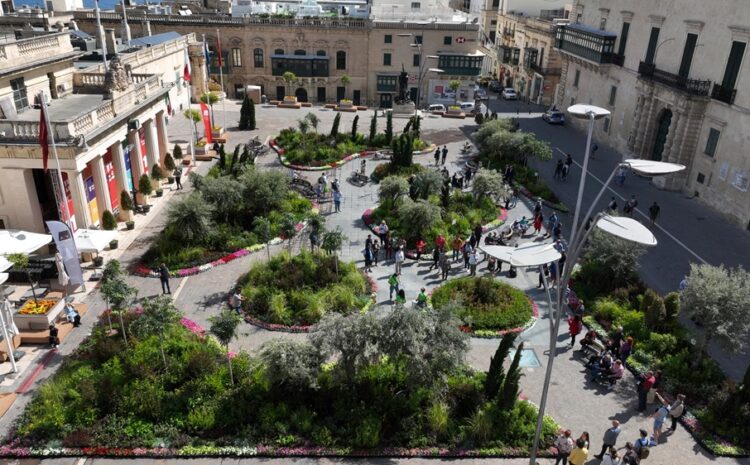 A photo showing St George's Square during the Valletta Green Festival