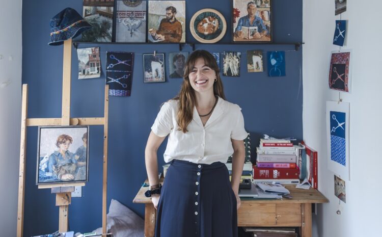 A photo showing artist Anna Calleja in her studio