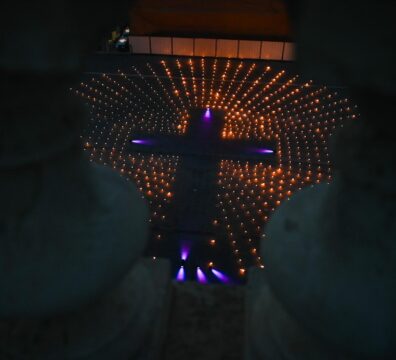 An image showing the Holy Week installation in St George's Square Valletta
