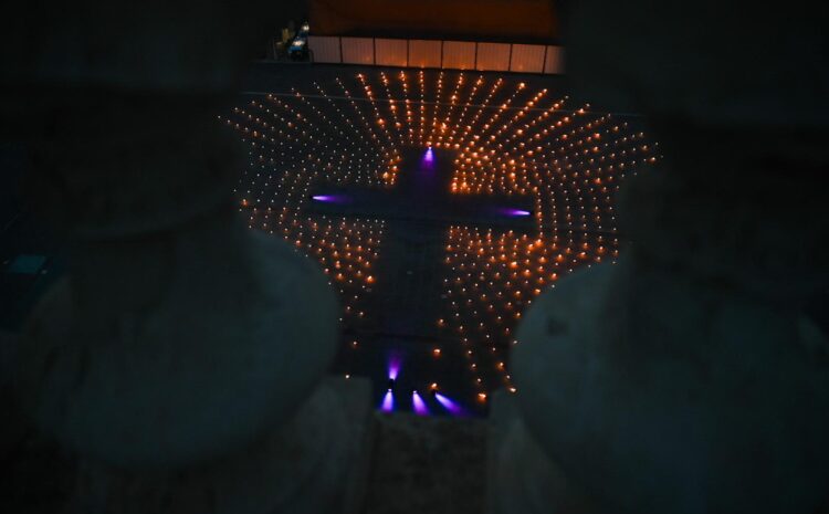 An image showing the Holy Week installation in St George's Square Valletta
