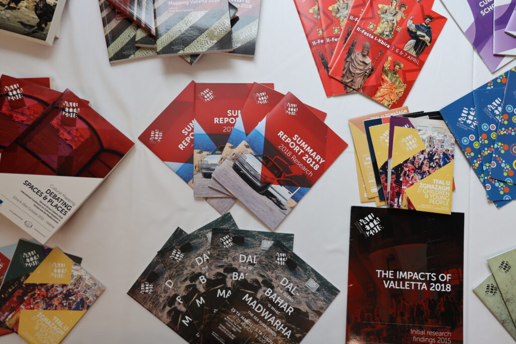 an image showing items as part of an exhibition on the Legacy of Valletta 2018 at Dar Malta in Brussels