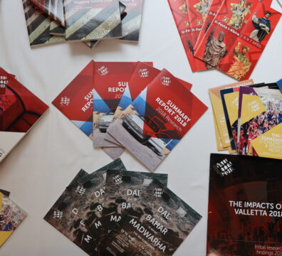 an image showing items as part of an exhibition on the Legacy of Valletta 2018 at Dar Malta in Brussels