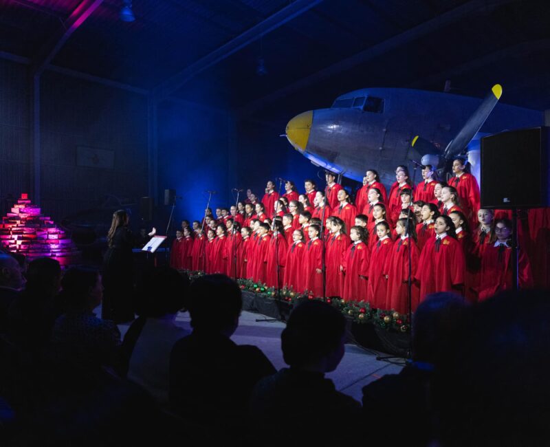 A photo showing Centrestage Choir in performance