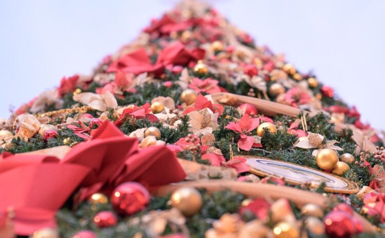 A close-up photo of the Valletta Christmas Tree in Freedom Square