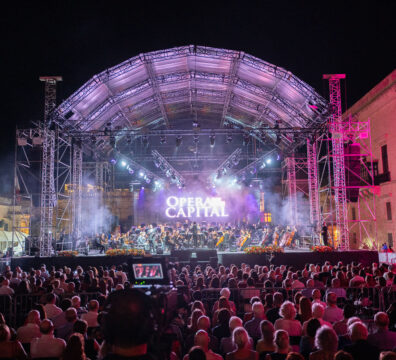 A photo showing the stage and audience at Opera in the Capital