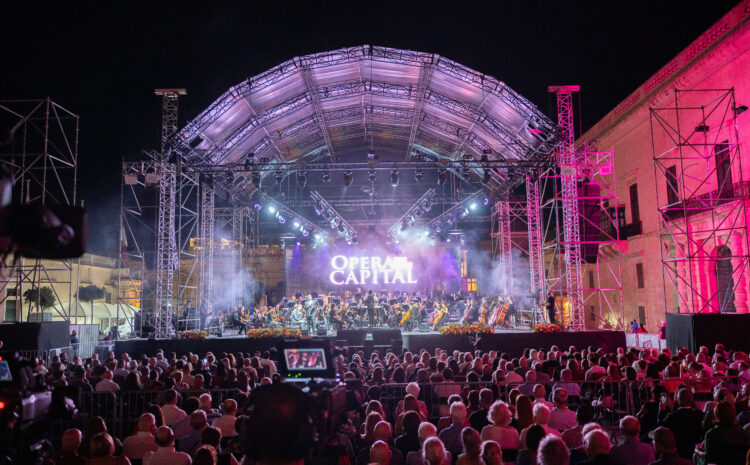 A photo showing the stage and audience at Opera in the Capital